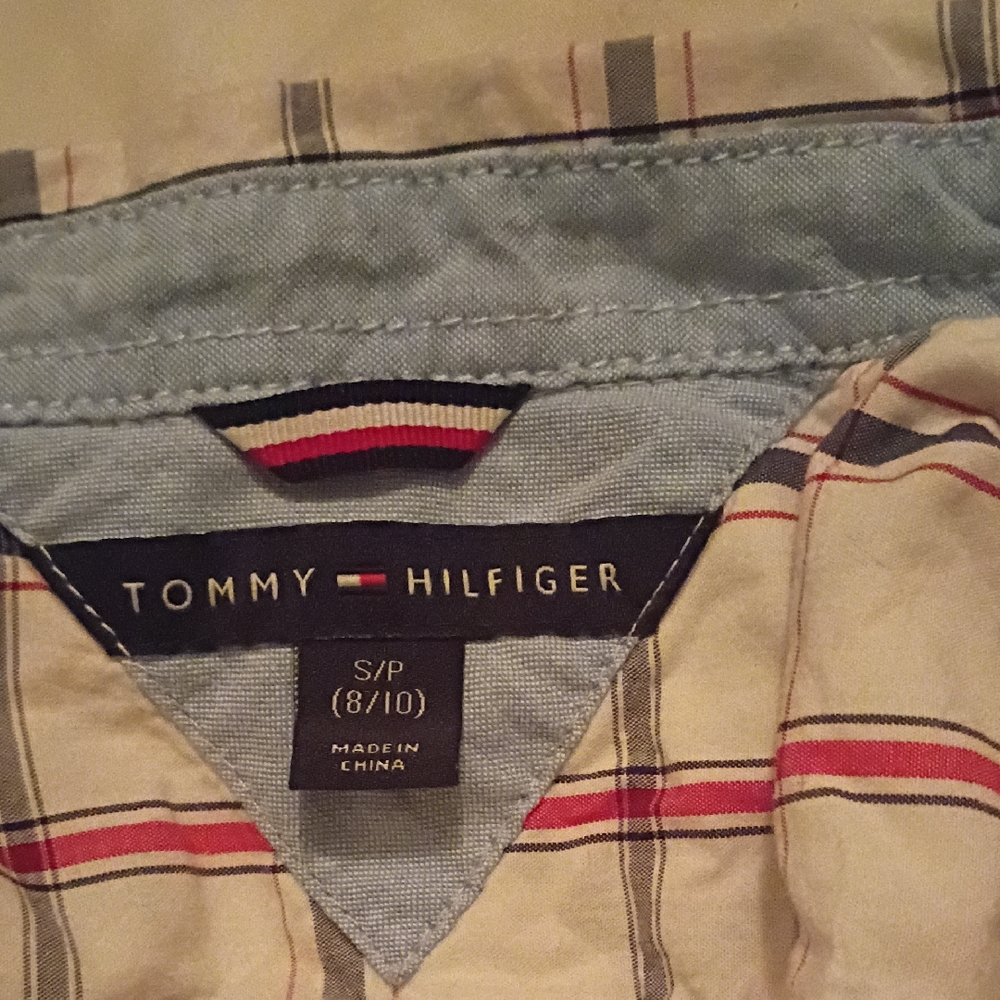 Tommy Hilfiger Striped Shirt with Red and Blue Accents